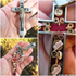 Antique italian Crucifix cross pendant  catholic multi 4 Relics saint holder