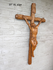 Antique 37" XL Wood carved religious crucifix corpus