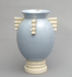 Belgian BOCH Freres Art deco marked Light blue white vase 1930