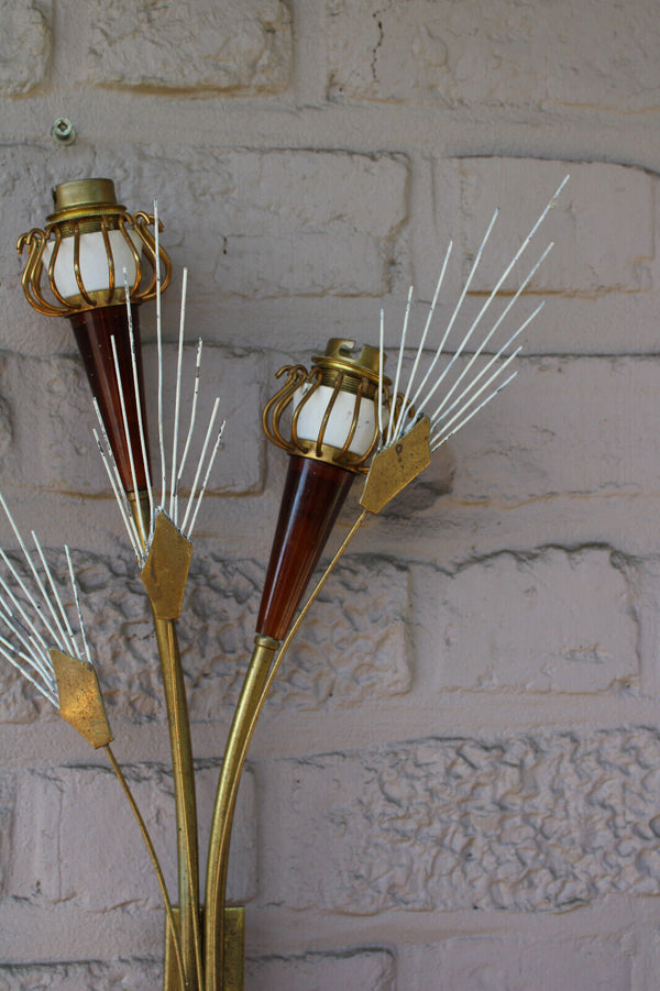 PAIR mid century MAISON LUNEL wall lights sconces 1960s