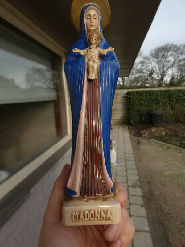 Vintage german porcelain madonna figurine statue