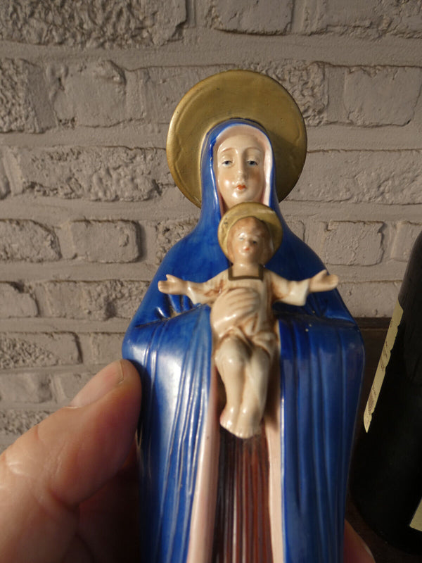 Vintage german porcelain madonna figurine statue