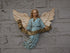 Vintage Chalk nativity wall angel latin text statue figurine religious