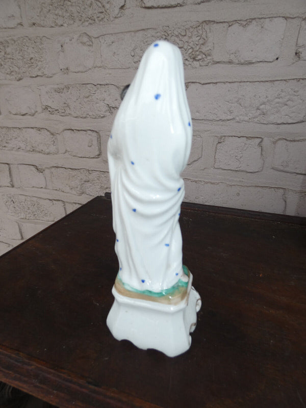 Antique French vieux paris madonna child statue figurine