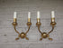 Vintage pair brass Wall lights sconces swan birds heads 1970