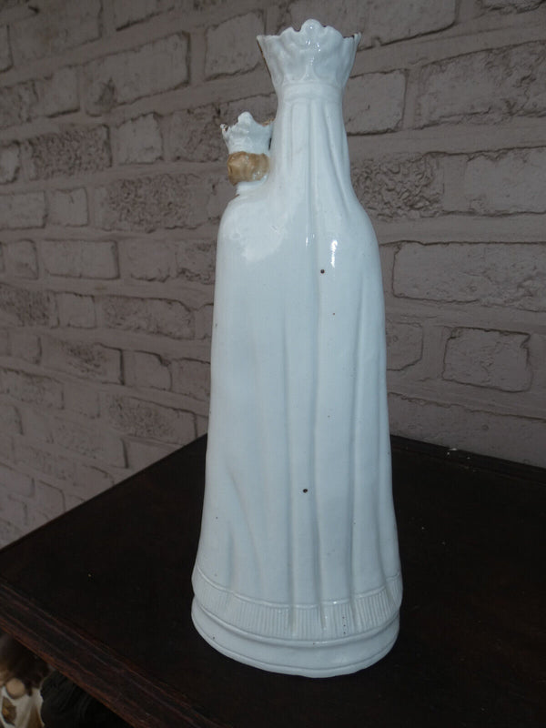 Antique porcelain statue notre dame de montaigu madonna