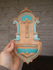 Vintage spanish Terracotta holy water font plaque crucifix holy spirit