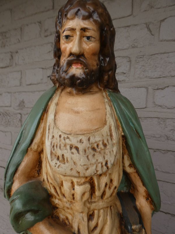 Antique rare Saint Drogo statue sculpture religious