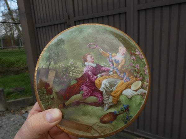 Vintage French Limoges marked porcelain Romantic decor box